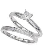 Diamond Solitaire Bridal Set (1/2 Ct. T.w.) In 14k White Gold