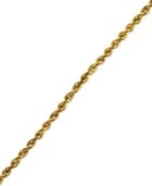 14k Gold Anklet, 10 Diamond Cut Seamless Rope