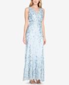 Tahari Asl Embroidered Gown