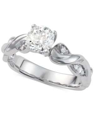 Diamond Twist Engagement Ring (1-1/10 Ct. T.w.) In 14k White Gold