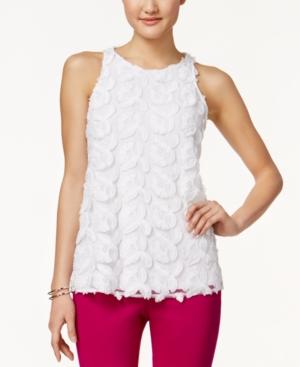 Alfani Petite Sleeveless Floral-lace Top, Only At Macy's