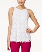 Alfani Petite Sleeveless Floral-lace Top, Only At Macy's