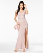 City Studios Juniors' Embellished Lace Gown, A Macy's Exclusive Style