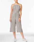 Material Girl Juniors' Striped Gaucho Jumpsuit, Only At Macy's