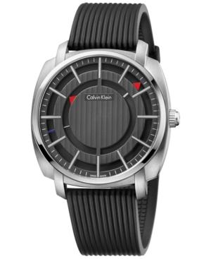 Calvin Klein Men's Swiss Highline Black Rubber Strap Watch 43mm K5m3x1d1