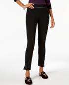 Inc International Concepts Curvy-fit Piped Skinny Ankle Pants, Created For Macy's