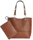 Calvin Klein Sonoma Perforated Reversible Tote With Pouch