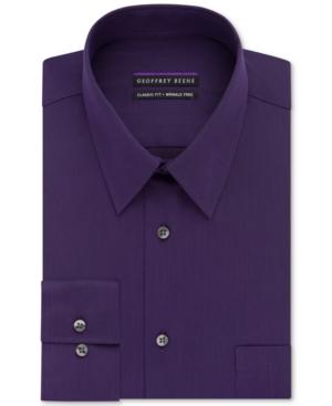 Geoffrey Beene Men's Big And Tall Classic-fit Wrinkle Free Bedfors Cord Solid Dress Shirt