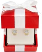 Diamond Halo Stud Earrings (1/3 Ct. T.w.) In 14k White, Yellow Or Rose Gold