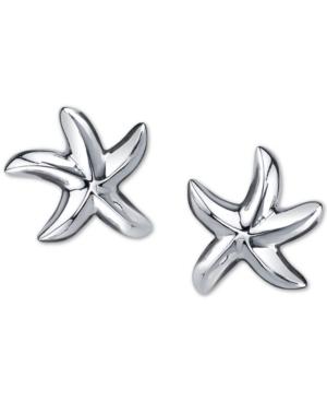 Unwritten Starfish Stud Earrings In Sterling Silver