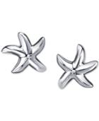 Unwritten Starfish Stud Earrings In Sterling Silver