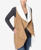 Catherine Catherine Malandrino Leonide Draped Faux-shearling Vest