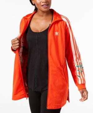 Adidas Originals Embroidered Long-line Track Jacket