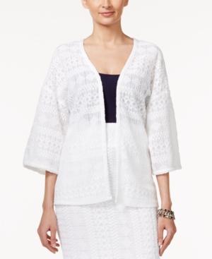 Alfani Three-quarter-sleeve Lace Jacket, Only At Macy's