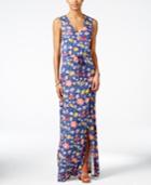Lucky Brand Batik Floral-print Maxi Dress