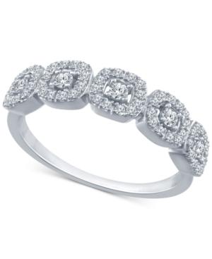 Diamond Halo Cluster Ring (1/4 Ct. T.w.) In 10k Gold Or White Gold