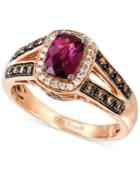 Le Vian Raspberry Rhodolite (7/8 Ct. T.w.) & Diamond (1/3 Ct. T.w.) Ring In 14k Rose Gold