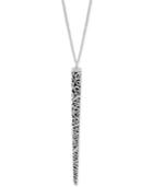 Lois Hill Scroll Spike 16 Pendant Necklace In Sterling Silver