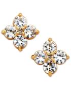 Charter Club Gold-tone Flower-inspired Crystal Stud Earrings, Only At Macy's