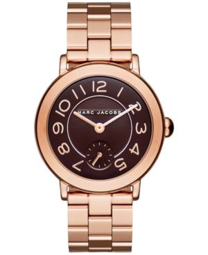 Marc Jacobs Women's Riley Rose Gold-tone Stainless Steel Bracelet Watch 36mm Mj3489