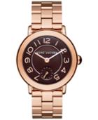 Marc Jacobs Women's Riley Rose Gold-tone Stainless Steel Bracelet Watch 36mm Mj3489