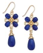 Charter Club Gold-tone Floral Stone Drop Earrings, Only At Macy's