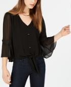 Bcx Juniors' Bell-sleeve V-neck Top