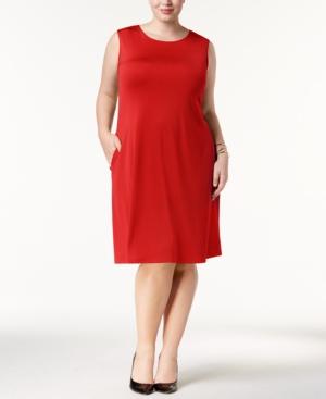 Kasper Plus Size Knit Sheath Dress
