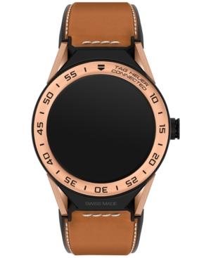 Tag Heuer Modular Connected 2.0 Men's Swiss Carrera Light Brown Leather Strap Smart Watch 45mm Sbf8a5000.32ft6110