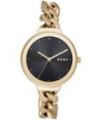 Dkny Women's Astoria Gold-tone Stainless Steel Wrap Chain Bracelet Watch 38mm, Created For Macy's