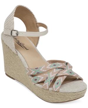 Lucky Brand Women's Mahima Friendship Bracelet Platform Wedge Sandals Women's Shoes