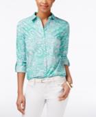 Charter Club Petite Paisley-print Shirt, Only At Macy's