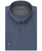 Calvin Klein X Extra Slim-fit Medium Blue Fineline Stripe Dress Shirt