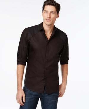 Inc International Concepts Pleated Long-sleeve Shirt, Only At Macy's