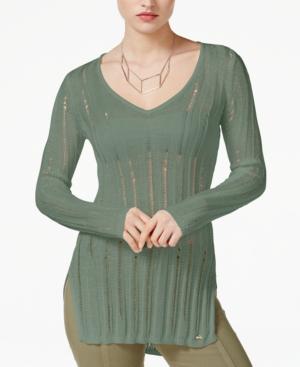 Guess Paradise Crochet V-neck Sweater