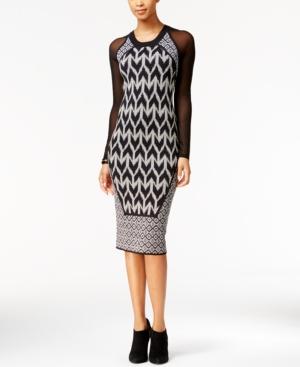 Rachel Rachel Roy Illusion Midi Sweater Dress