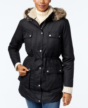Barbour Carribena Wax Faux-fur Hooded Parka