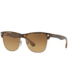 Ray-ban Polarized Clubmaster Oversized Sunglasses, Rb4175 57