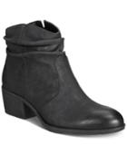 White Mountain Uptown Block-heel Slip-on Ankle Booties, Created For Macy's Women's Shoes