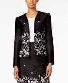 Tahari Asl Floral-print Poplin Jacket