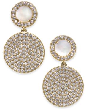 Danori Stone & Crystal Pave Disc Drop Earrings, Created For Macy's