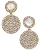 Danori Stone & Crystal Pave Disc Drop Earrings, Created For Macy's