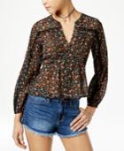 American Rag Printed High-low Blouse, Created For Macy's