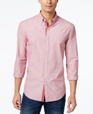 Hugo Boss Green Men's Baldsar Dobby Weave Long-sleeve Shirt