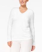 Cuddl Duds Women's Plus Size Softwear Lace Shirt