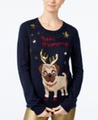 Almost Famous Juniors' Bah Humpug Holiday Sweater