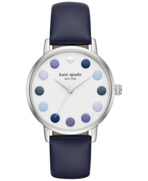 Kate Spade New York Women's Metro Navy Leather Strap Watch 34mm Ksw1173