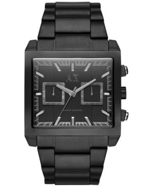 Ax Armani Exchange Men's East-west Black Ion-plated Stainless Steel Bracelet Watch 43x43mm Ax2222