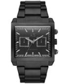 Ax Armani Exchange Men's East-west Black Ion-plated Stainless Steel Bracelet Watch 43x43mm Ax2222