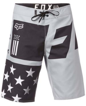 Fox Men's Red, White And True Logo-print 21 Board Shorts
